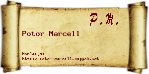 Potor Marcell névjegykártya